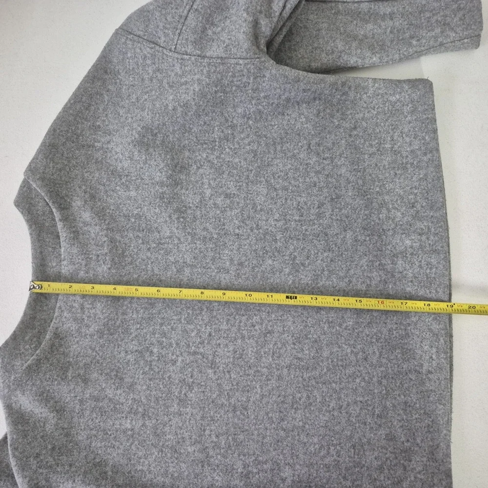 MNG by Mango Sweatshirt Womens XS Gray Crewneck Cropped Boxy Boho Pullover - Picture 7 of 8